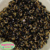 12mm Black and Gold Confetti Rhinestone Bubblegum Beads - Image 2 of 0