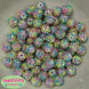 12mm Pastel Confetti Rhinestone Bubblegum Beads - Image 1 of 0