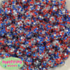 12mm Patriotic Confetti Rhinestone Bubblegum Beads - Image 1 of 0