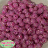 12mm Hot Pink Rhinestone Bubblegum Beads - Image 1 of 0