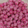 12mm Hot Pink Rhinestone Bubblegum Beads - Image 2 of 0