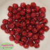 12mm Red Rhinestone Bubblegum Beads - Image 1 of 0