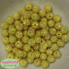 12mm Yellow Rhinestone Bubblegum Beads - Image 1 of 0