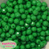 12mm Solid Green Faceted Clear Acrylic Bubblegum Beads - Image 1 of 0
