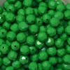 12mm Solid Green Faceted Clear Acrylic Bubblegum Beads - Image 2 of 0