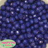 12mm Solid Navy Faceted Clear Acrylic Bubblegum Beads - Image 1 of 0