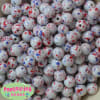 12mm Patriotic Splatter Acrylic Bubblegum Beads sold in packages of 40 beads - Image 1 of 0