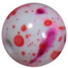 12mm Valentine Splattered AB Finish Miracle Acrylic Bubblegum Bead - Image 1 of 0