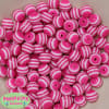 12mm Hot Pink Stripe Bubblegum Beads - Image 2 of 0