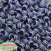 12mm Navy Blue Stripe Bubblegum Beads - Image 1 of 0