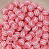 12mm Pink Stripe Bubblegum Beads - Image 2 of 0