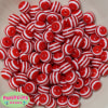12mm Red Stripe Bubblegum Beads - Image 2 of 0