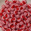 12mm Red Stripe Bubblegum Beads - Image 2 of 0