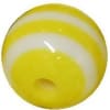 12mm Yellow Stripe Bubblegum Beads - Image 1 of 0