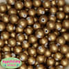14mm Matte Gold Faux Pearl Bubblegum Beads - Image 2 of 0