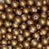 14mm Matte Gold Faux Pearl Bubblegum Beads - Image 2 of 0