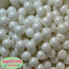 14mm Matte White Faux Pearl Bubblegum Beads - Image 2 of 0