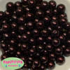 14mm Cocoa Brown Faux Pearl Acrylic Beads 2mm holes - Image 2 of 0
