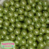 14mm Light Olive Faux Pearl Bubblegum Beads - Image 1 of 0