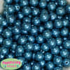 14mm Peacock Blue Faux Pearl Bubblegum Beads - Image 2 of 0