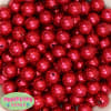 14mm  Red Faux Pearl Bubblegum Beads - Image 2 of 0