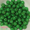 14mm Christmas Green Rhinestone Bubblegum Beads - Image 1 of 0
