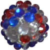14mm USA Confetti Resin Rhinestone Bubblegum Bead - Image 1 of 0