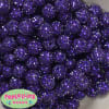 14mm Deep Purple Rhinestone Bubblegum Beads Bulk - Image 1 of 0