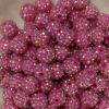 14mm Hot Pink Rhinestone Bubblegum Beads - Image 2 of 0