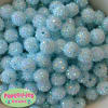 14mm Ice Mint Rhinestone Bubblegum Beads - Image 2 of 0