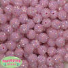 14mm Ice Pink Rhinestone Bubblegum Beads - Image 1 of 0
