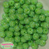 14mm Lime Green Rhinestone Bubblegum Beads - Image 1 of 0