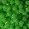 14mm Neon Lime Green Rhinestone Bubblegum Beads - Image 2 of 0
