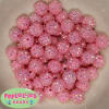 14mm Pink Rhinestone Bubblegum Beads - Image 1 of 0