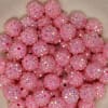 14mm Pink Rhinestone Bubblegum Beads - Image 2 of 0