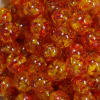 16mm Orange Clear Marble Style Acrylic Gumball Bead - Image 2 of 0