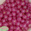 16mm Hot Pink Crackle Acrylic Bubblegum Beads - Image 1 of 0