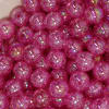 16mm Hot Pink Crackle Acrylic Bubblegum Beads - Image 2 of 0