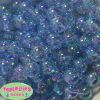 16mm Clear Baby Blue Glitter Acrylic Gumball Bead - Image 1 of 0
