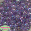 16mm Clear Lavender Glitter Acrylic Gumball Bead - Image 2 of 0