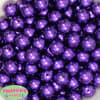 16mm Dark Purple Faux Acrylic Pearl Bubblegum Beads - Image 1 of 0