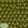 16mm Light Olive Green Faux Acrylic Pearl Bubblegum Beads - Image 2 of 0