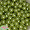 16mm Light Olive Green Faux Acrylic Pearl Bubblegum Beads - Image 1 of 0