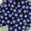 16mm Navy Blue Faux Acrylic Pearl Bubblegum Beads - Image 1 of 0