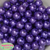 16mm Purple Faux Acrylic Pearl Bubblegum Beads Bulk - Image 1 of 0