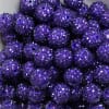 16mm Deep Purple  Rhinestone Beads 20 Pack - Image 2 of 0