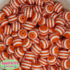 16mm Orange Stripe Resin Bubblegum Beads - Image 2 of 0