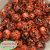 20mm Orange Splatter Style Acrylic Bubblegum Bead - Image 2 of 0