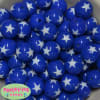 20mm Royal Blue Star Acrylic Bubblegum Beads - Image 1 of 0