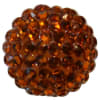 22mm Metallic Orange Rhinestone Bubblegum Beads - Image 1 of 0